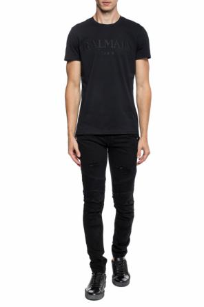T-shirt with embroidered logo, zdjęcie 2 T-shirt with embroidered logo od Balmain